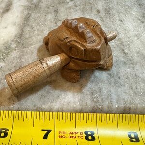 Wood Frog Instrument | Thai Handmade Wooden Toy | Percussion Guiro